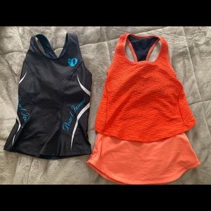 Two Pearl Izumi XS Workout/Tri/Cycling Tops